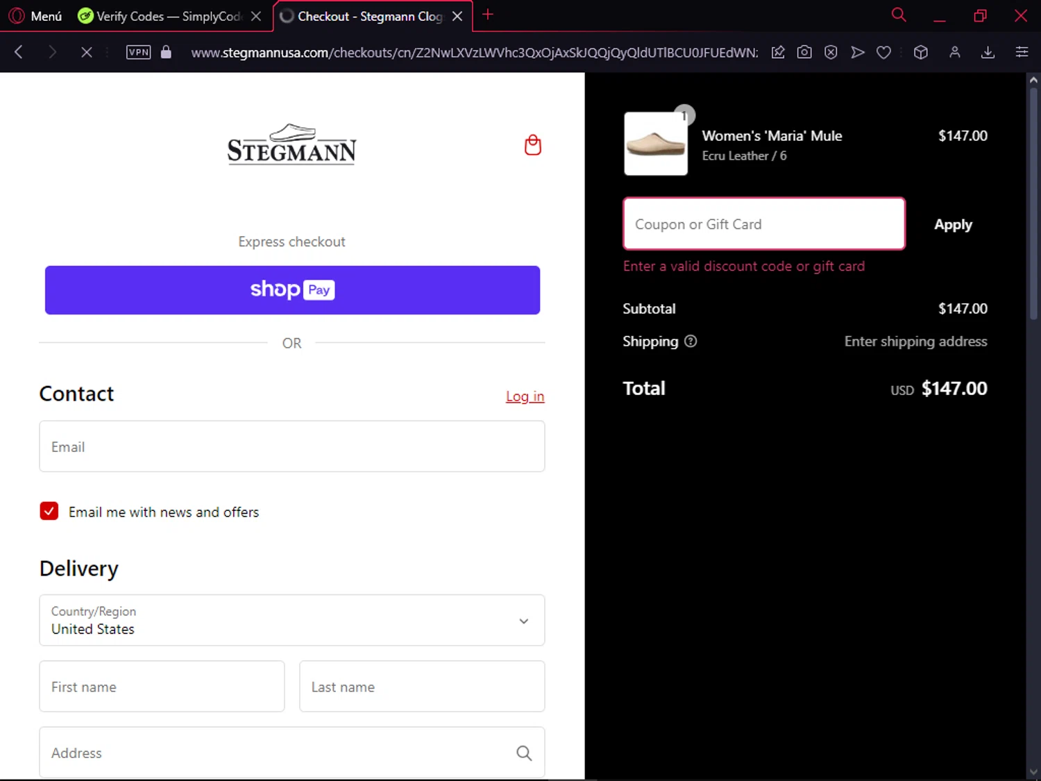 where to use Shopsimon (Formerly Shop Simon Outlets) promo code box