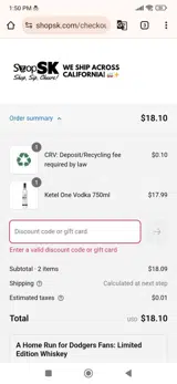 SHOPSK5NOW coupon verification screenshot