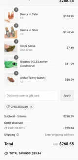 Chelseac10 coupon verification screenshot