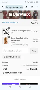 electroangel coupon verification screenshot