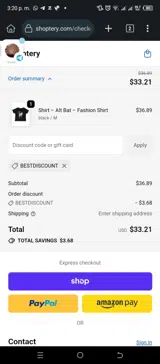 BESTDISCOUNT coupon verification screenshot