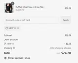 NEW10 coupon verification screenshot