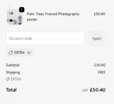 EXTRA coupon verification screenshot