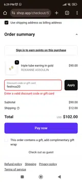 festivus20 coupon verification screenshot