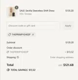 THEPRIMPYSHEEP coupon verification screenshot
