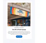 SIGNS20 coupon verification screenshot