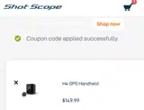Shot Scope coupon verification screenshot