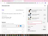 Showcased Cards coupon verification screenshot