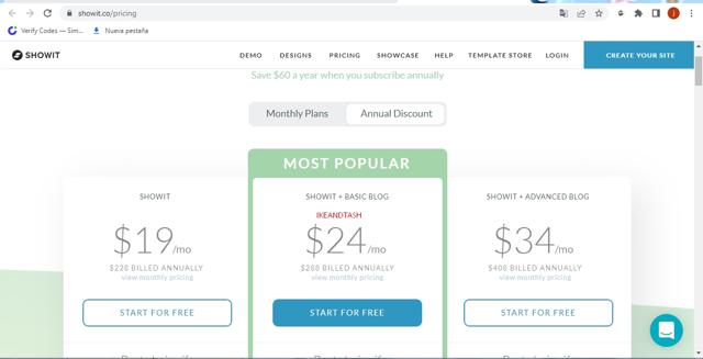 Showit checkout page showing Showit discount code box | Screenshot taken by SimplyCodes community member on Sep 30, 2022