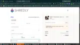 Shredly coupon verification screenshot