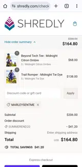 Shredly coupon verification screenshot