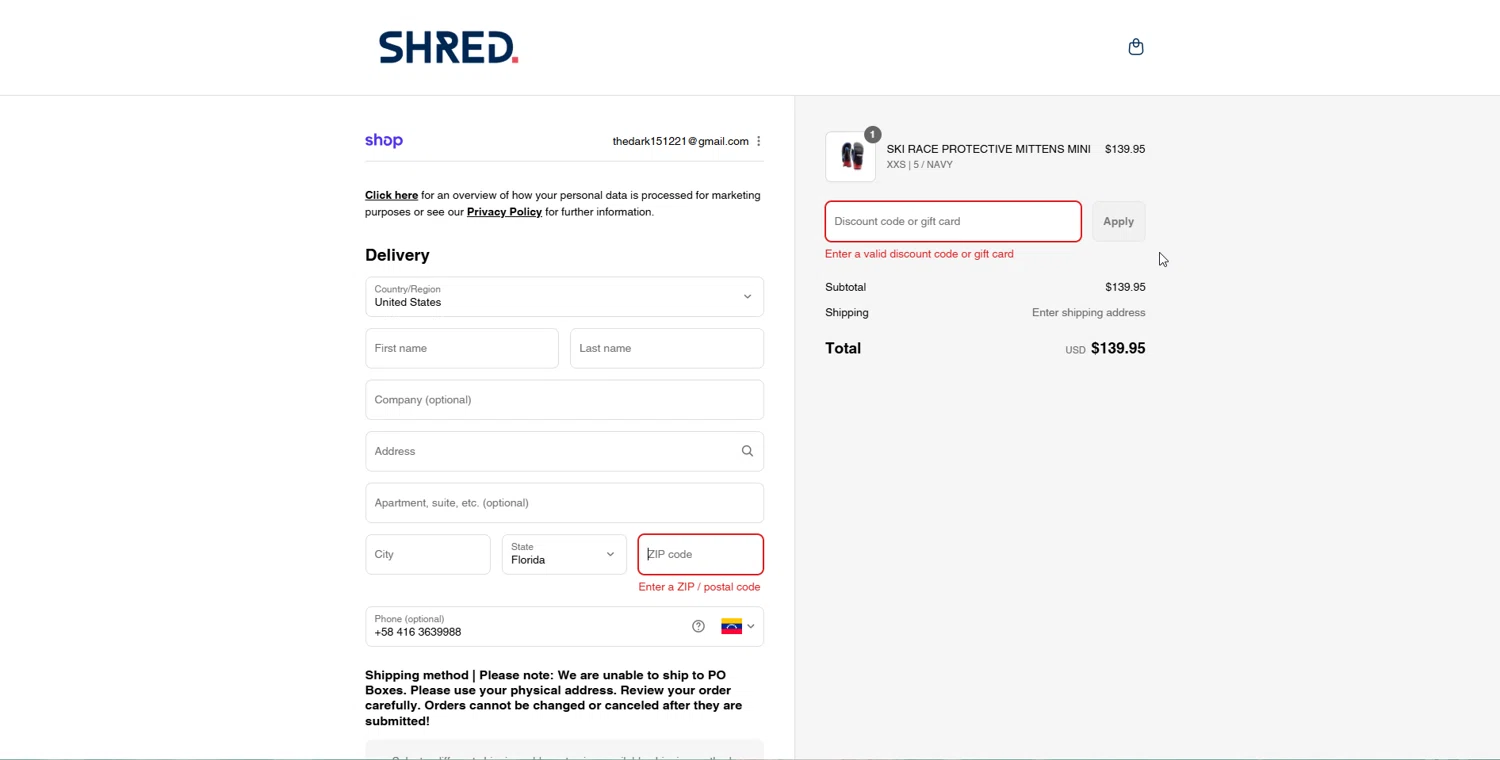 Shred Optics discount code screenshot showing code EXTRA50 applied at Shred Optics checkout page. Uploaded by SimplyCodes community member lisethchirino on Aug 29, 2025
