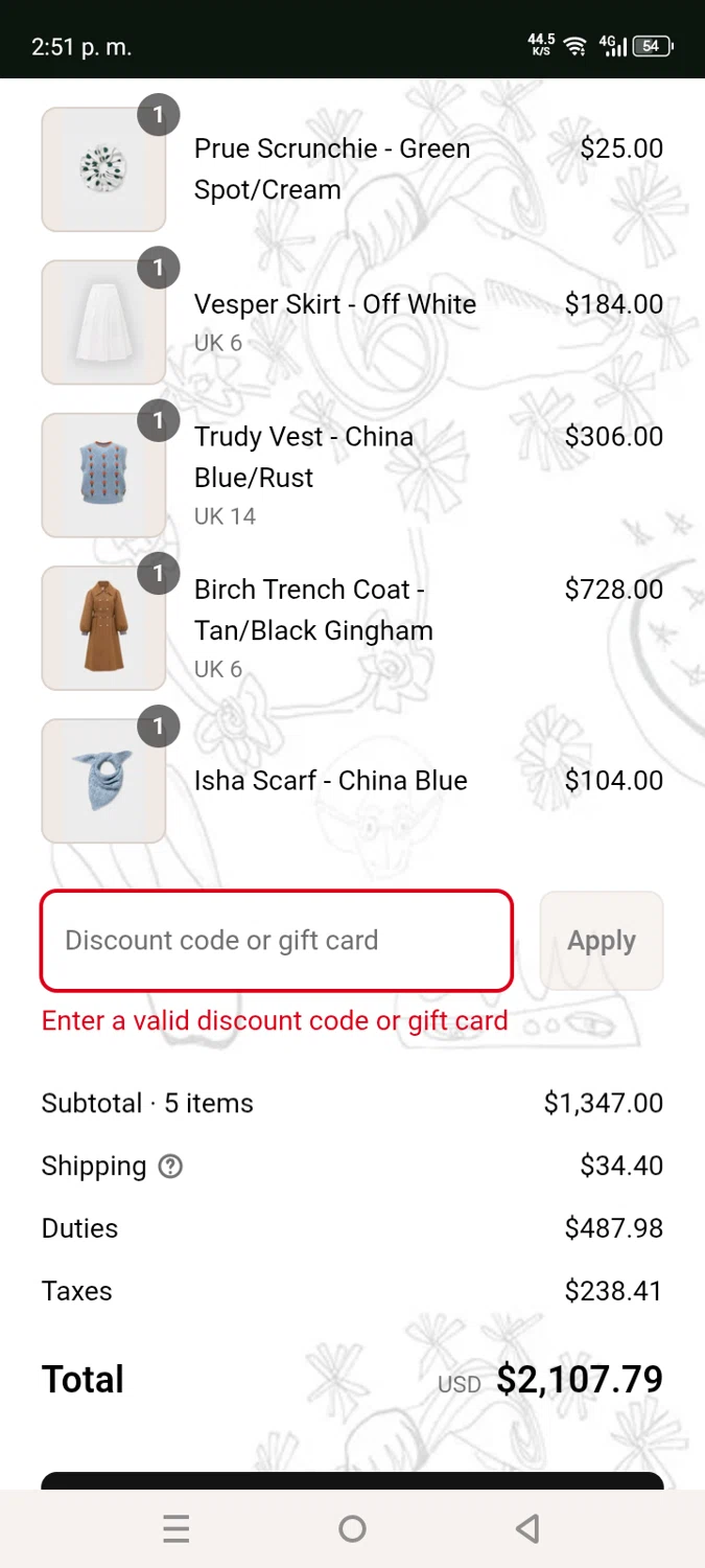 Shrimps promo code screenshot showing code EXTRA10 applied at Shrimps checkout page. Uploaded by SimplyCodes community member EpicHero3429 on Aug 12, 2025