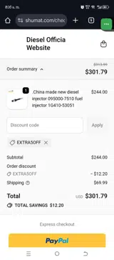 EXTRA5OFF coupon verification screenshot