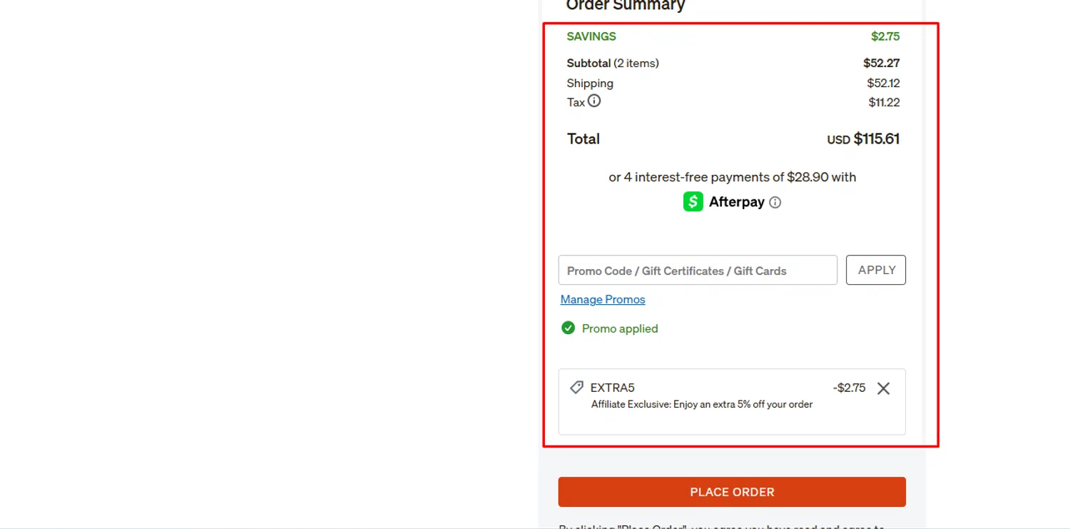 Shutterfly coupon code screenshot showing code EXTRA5 applied at Shutterfly checkout page. Uploaded by SimplyCodes community member Swiftdealz on Aug 3, 2025