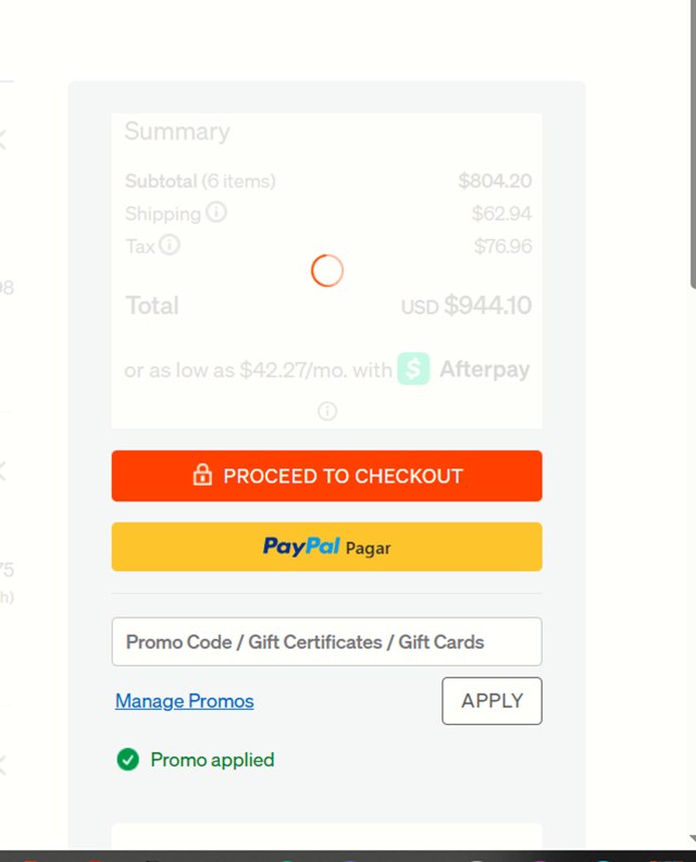 Shutterfly checkout page showing Shutterfly coupon code box | Screenshot taken by SimplyCodes community member on Aug 14, 2025