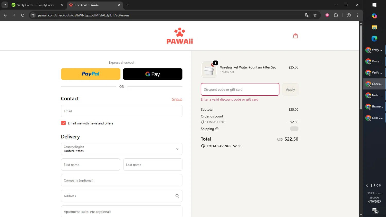ShuttleFinder coupon code screenshot showing code SFNEW. applied at ShuttleFinder checkout page. Uploaded by SimplyCodes community member SmartMaverick5327 on Oct 4, 2025