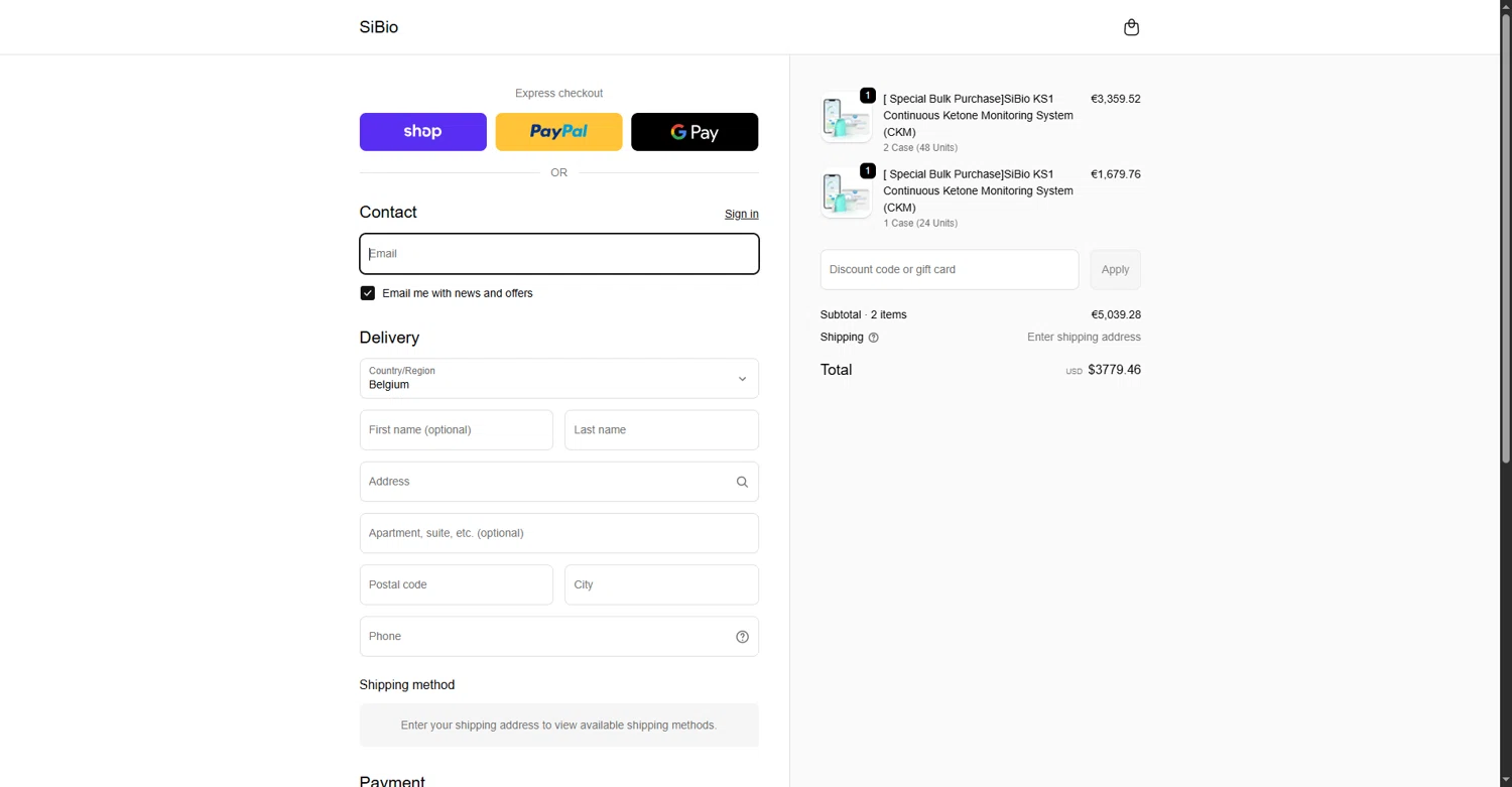 SiBio promo code screenshot showing code instantvaluedrop applied at SiBio checkout page. Uploaded by SimplyCodes community member jesus4 on Oct 1, 2025