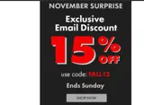 FALL15 coupon verification screenshot