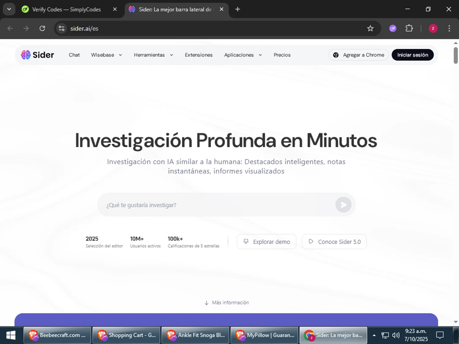Sider AI promo code screenshot showing code TACTICAL95 applied at Sider AI checkout page. Uploaded by SimplyCodes community member TreasureTitan9744 on Oct 7, 2025