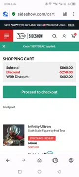 SEPTDEAL coupon verification screenshot