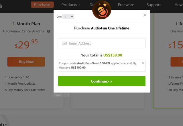 Sidify checkout page showing Sidify promo code box | Screenshot taken by SimplyCodes community member on Jul 23, 2025