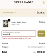 Sierra Madre Golf coupon verification screenshot
