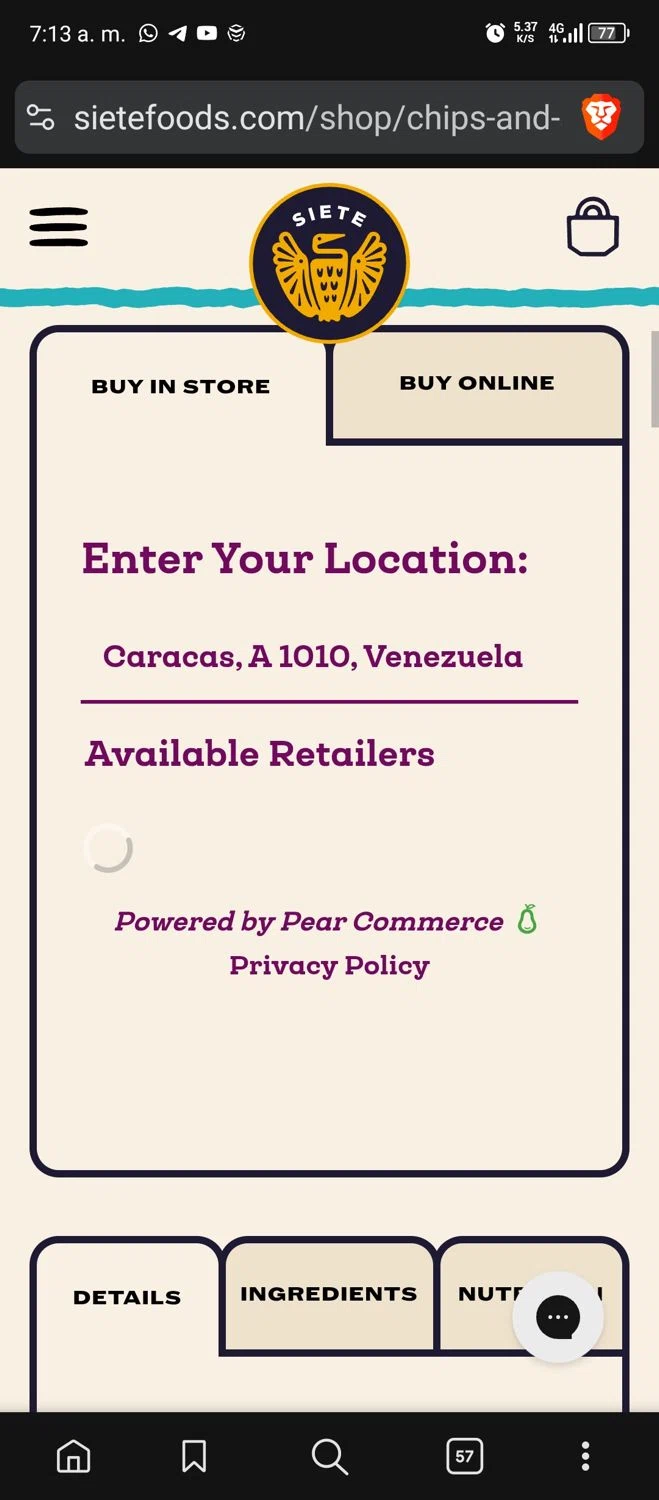 Siete Family Foods promo code screenshot showing code roots25 applied at Siete Family Foods checkout page. Uploaded by SimplyCodes community member usermariee on Oct 21, 2025