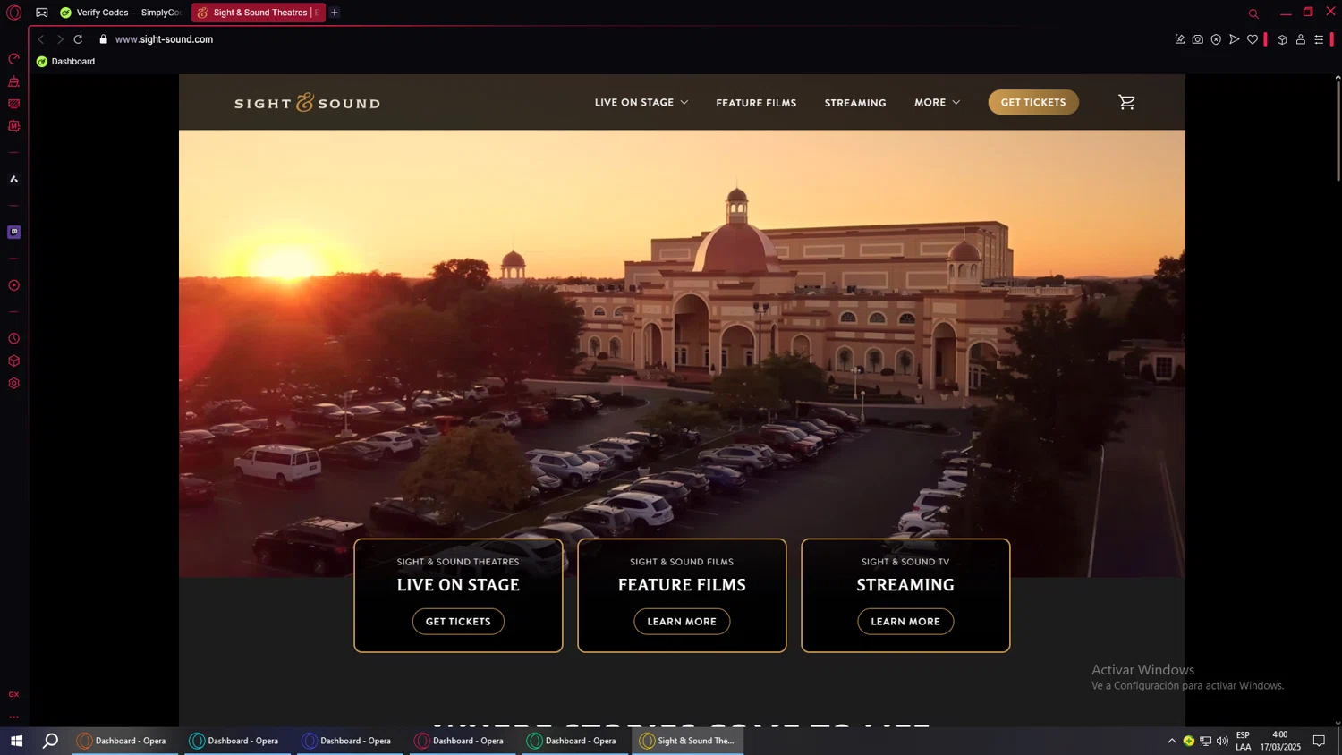 Sight & Sound Theatres promo code screenshot showing code FALL15 applied at Sight & Sound Theatres checkout page. Uploaded by SimplyCodes community member lilfeli on Mar 17, 2025