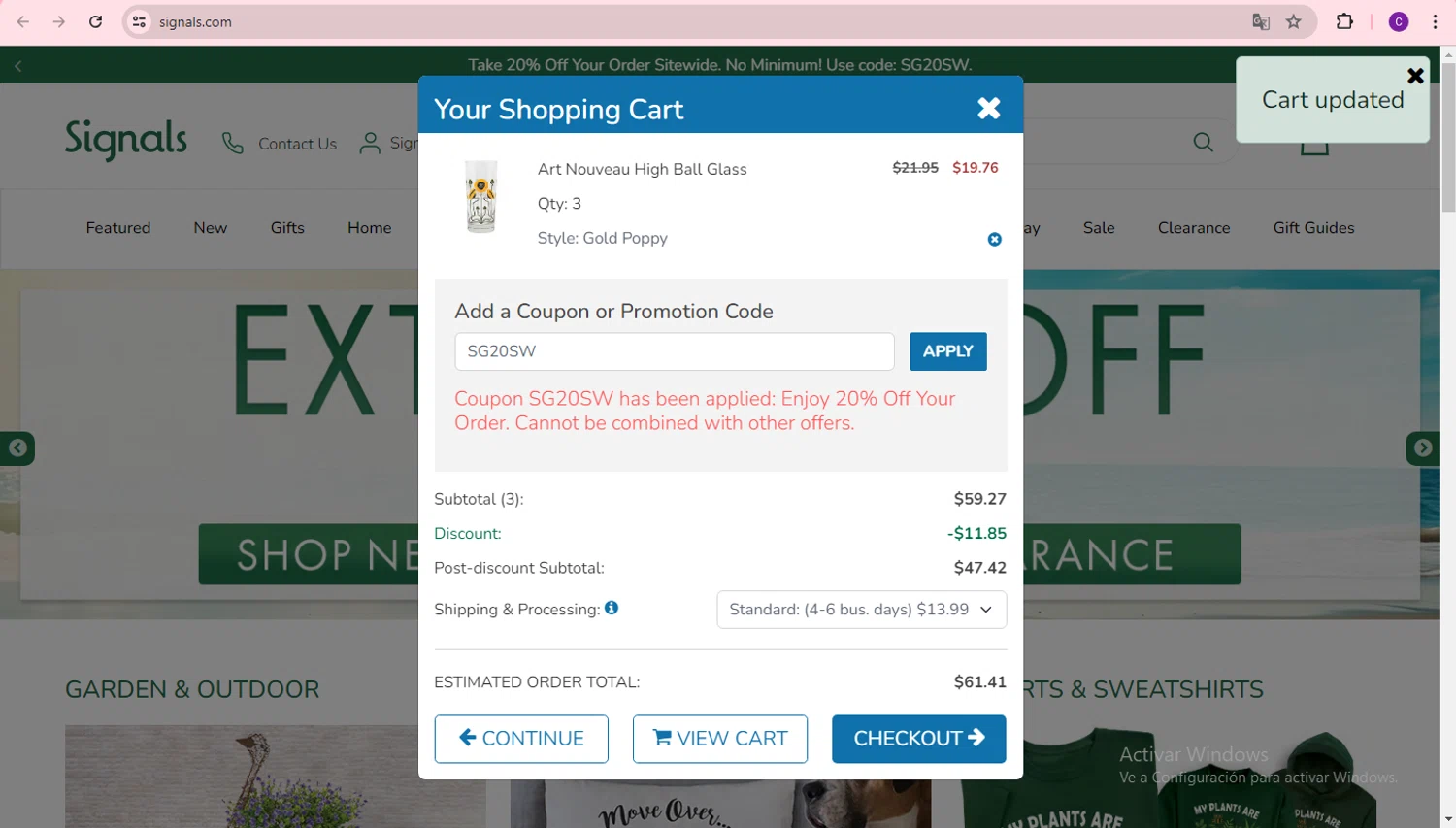 SIGNALS Promo Codes 20 Off July 2024