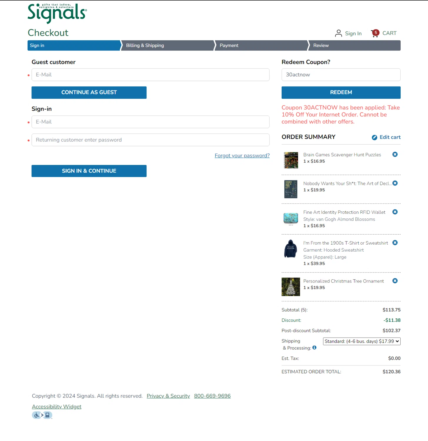SIGNALS Coupons 10 Off November 2024