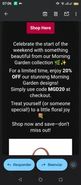 MGD20 coupon verification screenshot