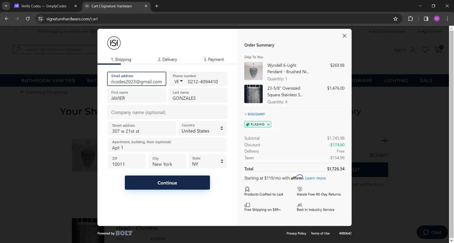 Signature Hardware Coupon Codes 10 Off September 2024