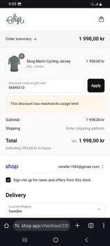 MARIA10 coupon verification screenshot