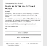 EXTRA10 coupon verification screenshot