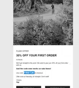 FIRST30 coupon verification screenshot