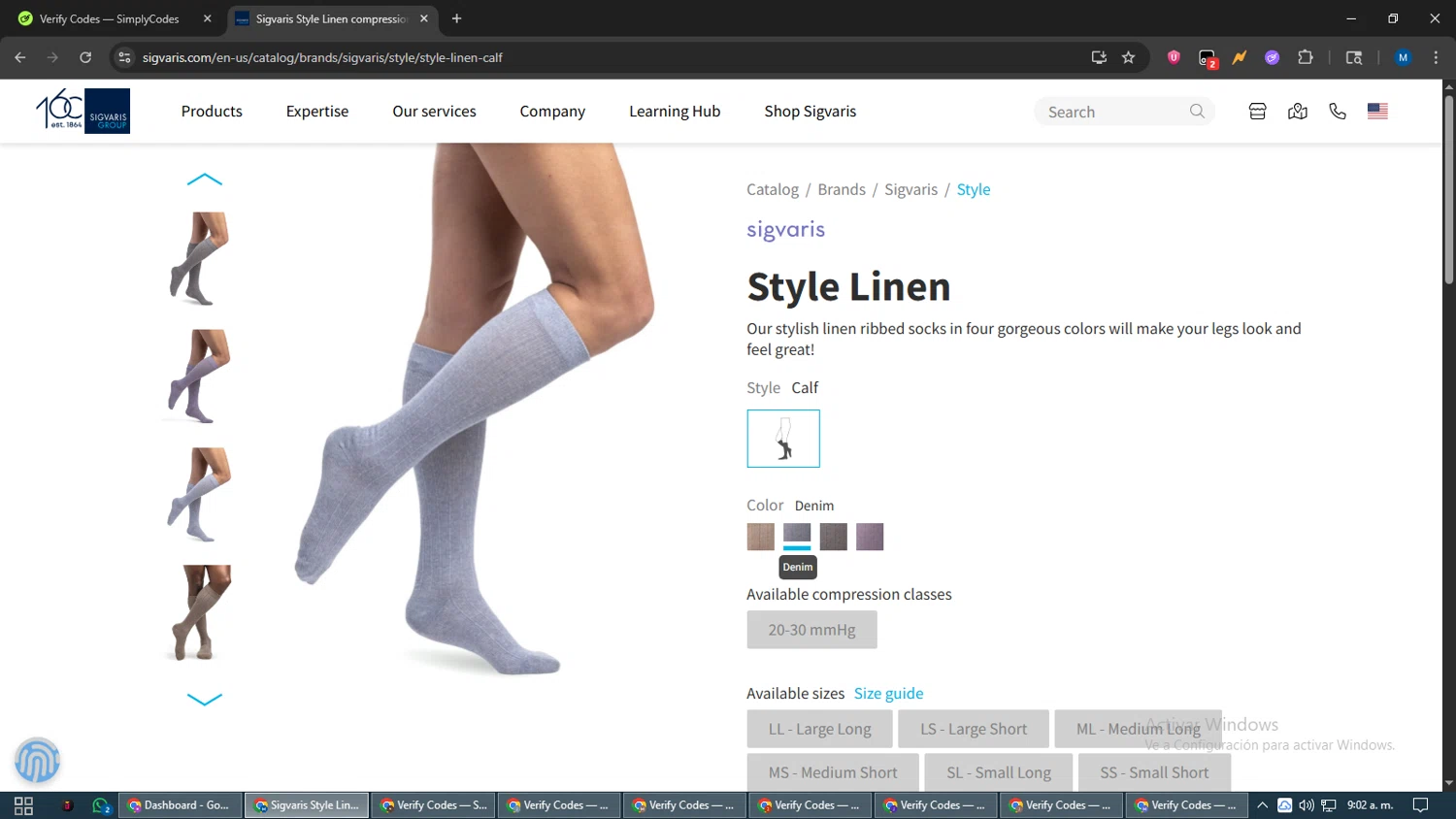 Sigvaris discount code screenshot showing code AMERICA15 applied at Sigvaris checkout page. Uploaded by SimplyCodes community member EpicVoyager2820 on Jul 27, 2025