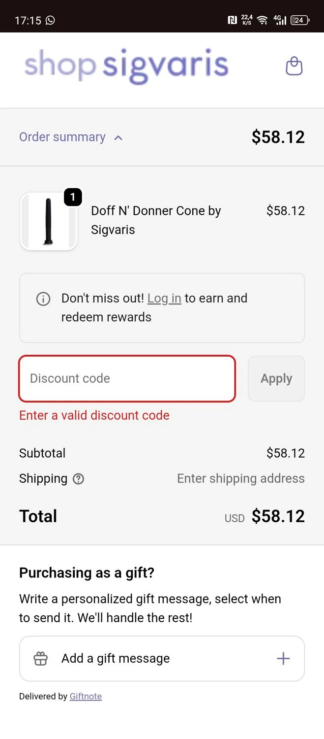 Sigvaris discount code screenshot showing code HONORVETS applied at Sigvaris checkout page. Uploaded by SimplyCodes community member Papiee on Nov 20, 2025