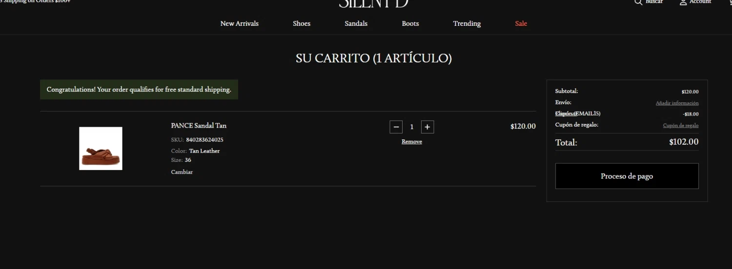 Silent D checkout page showing Silent D coupon code box | Screenshot taken by SimplyCodes community member on Apr 10, 2023