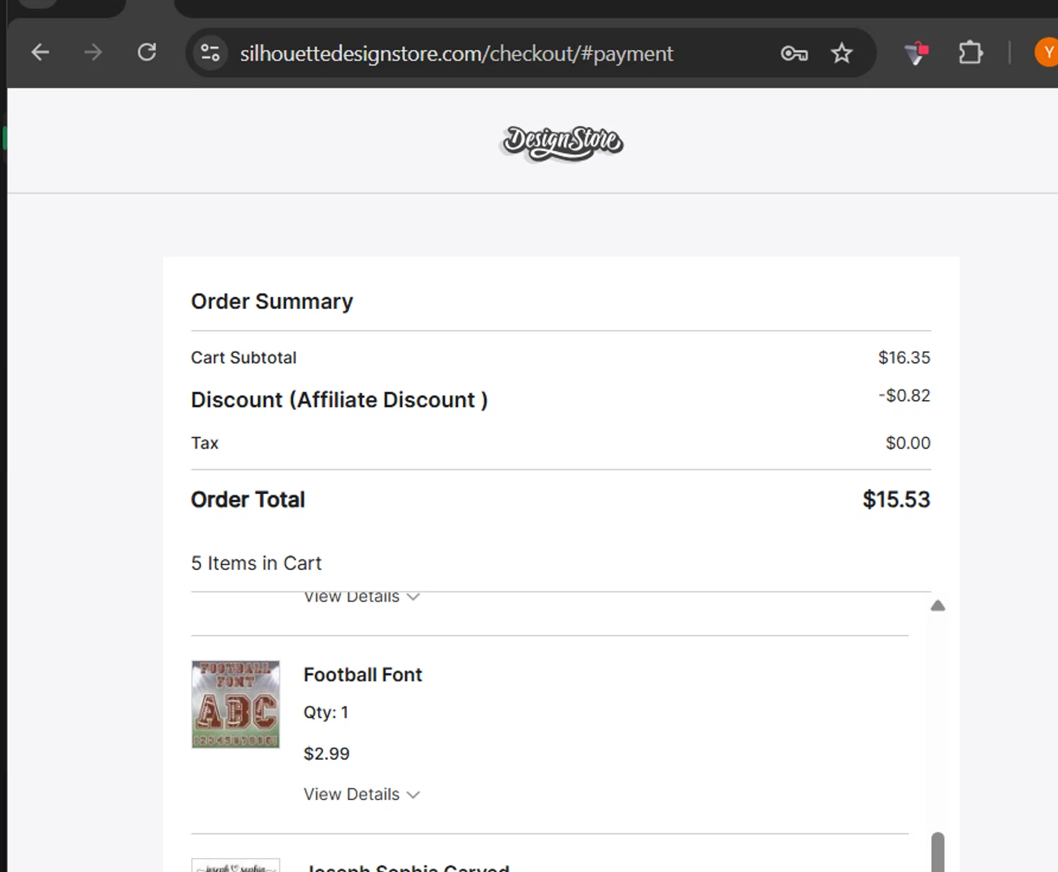 Silhouette America discount code screenshot showing code CRAFTINGBYMAYRA applied at Silhouette America checkout page. Uploaded by SimplyCodes community member TheYeffry on Oct 22, 2025