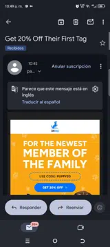 Puppy20 coupon verification screenshot