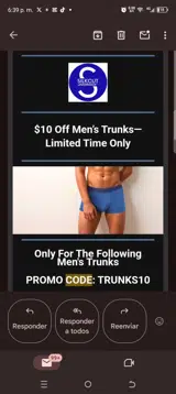 TRUNKS10 coupon verification screenshot