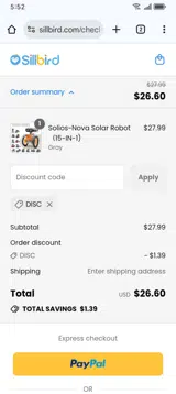 DISC coupon verification screenshot