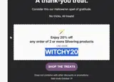 Silvering coupon verification screenshot