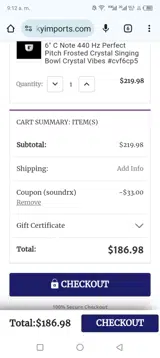 Soundrx coupon verification screenshot