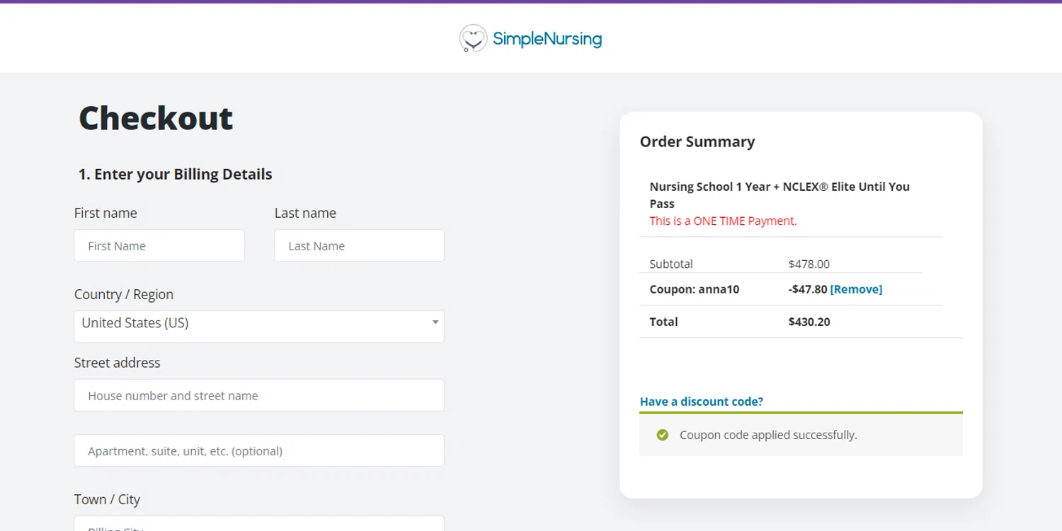 Simple Nursing Discount Codes 15 Off September 2024