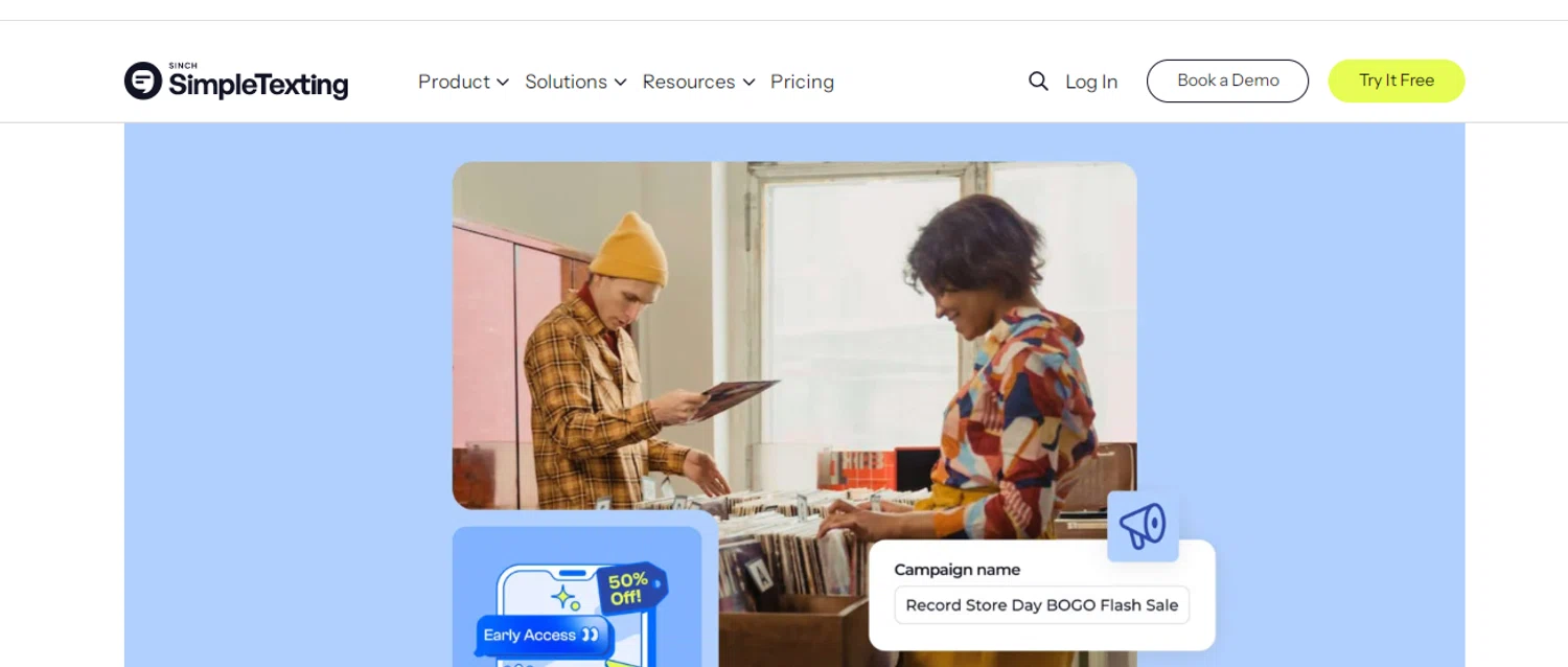 SimpleTexting promo code screenshot showing code GLOW23 applied at SimpleTexting checkout page. Uploaded by SimplyCodes community member obito1234 on Jan 9, 2025