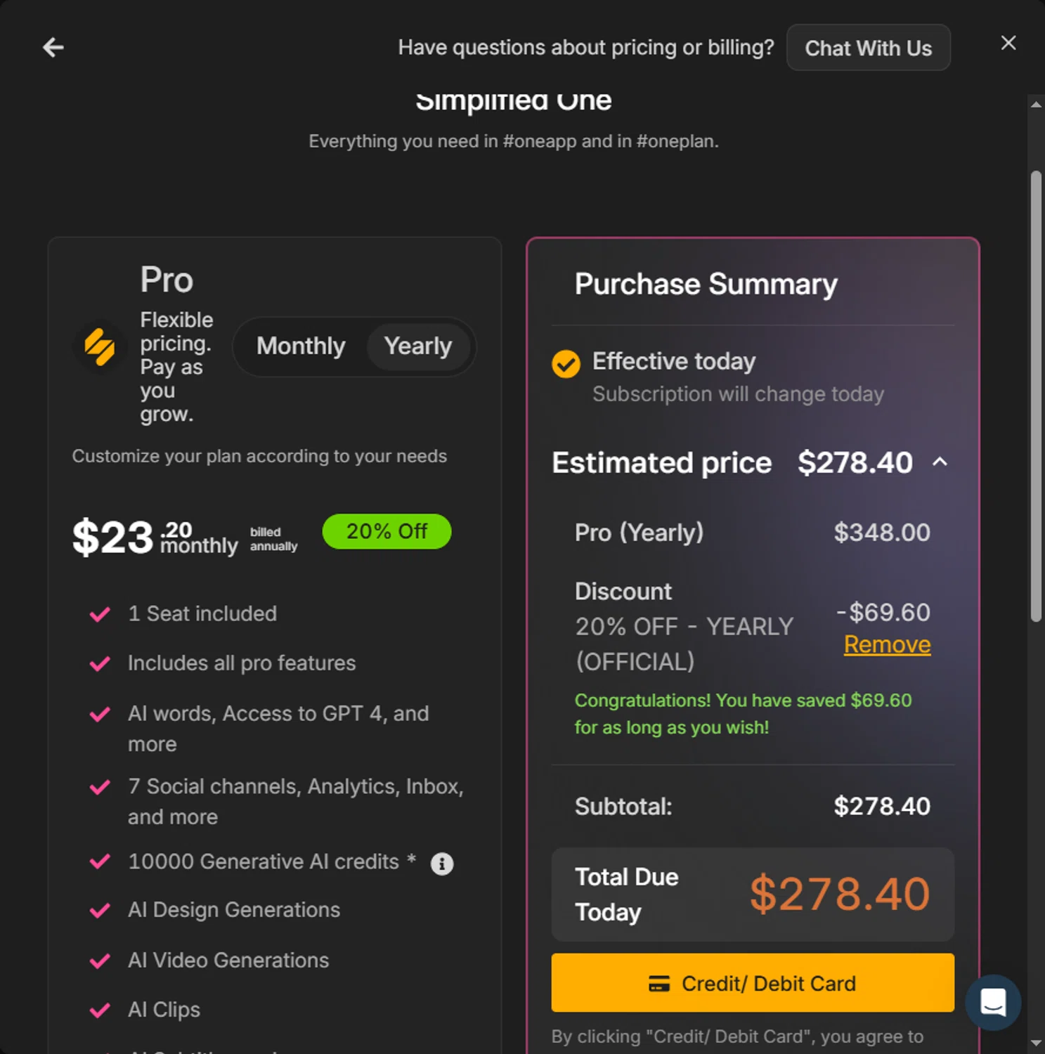 Simplified checkout page showing Simplified coupon code box | Screenshot taken by SimplyCodes community member on Jan 24, 2026