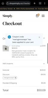 mariugennonepir coupon verification screenshot