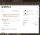 Simply Gum coupon verification screenshot